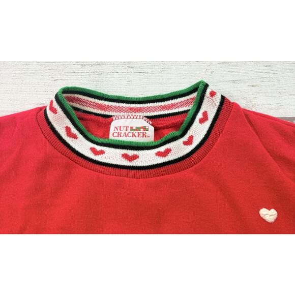 Vintage Nutcracker Puffy Paint Christmas Bears 3/4 Sleeve Sweatshirt Size 20W - Picture 6 of 11